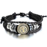 Punk Hand Made Braided Charm Bracelet Bangles For Men