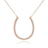 Silver Lucky Horseshoe Bridal Necklace For Party