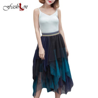 new Summer Fashion Elastic High Waist Long Skirt for Women size m - sparklingselections
