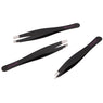 Stainless Tip Black Eyebrow Tweezers For Hair Splinters