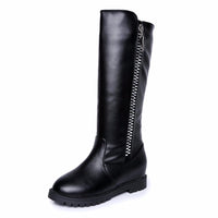 Waterproof Design Female Leather Boots For Girl - sparklingselections