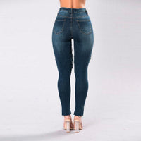 Women Stretchy Skinny Slim Denim pencil jeans - sparklingselections