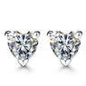 Heart Cubic Zirconia Stud Earrings