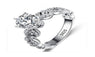 Cubic Zirconia White Gold Wedding Engagement Women Rings