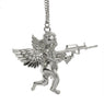 Silver Angel Baby carry Gun Stuff Pendant Necklace