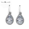 Round Brilliant Crystal Hook Earrings