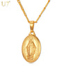 Cross Medallion Pendant Necklace
