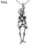 Unisex Skeleton Necklace Pendant Chain For Halloween Party