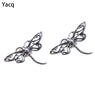 Silver Dragonfly Stud Earrings for Women