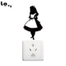 Cartoon Alice Vinyl Wall Stickers For Kids Room