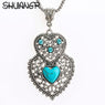 Tibetan Flower Leaf Pendant Necklace