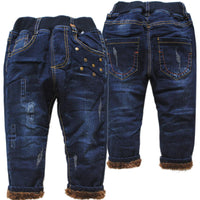 new very warm  kids jeans for winter size 234t - sparklingselections