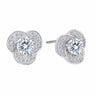 Sterling Silver Rolling Leaf Bridal Earrings