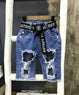 new Summer broken hole kids Shorts size 345t