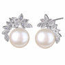 Sterling Silver Cubic Zircon Bridal Earrings