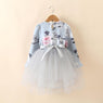 Flower Printed Tutu Birthday Dress For Girl