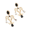 Designing Crystal Dangle Keys Shape Earrings