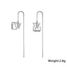 Long Cubic Dangle Butterfly Bridal Earrings for Women