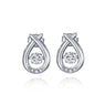 Women Sterling Silver Topaz Stone Charm Earrings