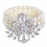 Victorian Style Flower Bridal Bracelet