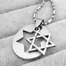 Unisex Detachable Stainless Steel Hexagram Pendant Chain Necklace