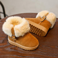 Cotton Winter Warm Brown kids Snow Boots - sparklingselections