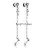 Cross Shield Double Pierced Earring