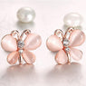 New Stylish Butterfly Stud Earrings Women's Fashion Ear Stud Plant Earrings Engagement Jewelry