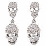 New Stylish Beautiful Dual Skull Bone Skeleton Earrings