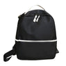 Girls Solid Print Flock Zipper Backpack