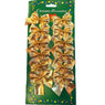 Gold Bows For Festival Decoration Christmas Tree Ornament 12pcs