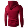 Men Zipper Design Long Sleeve Winter Hoodie