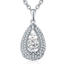 Women Mosaic Natural Topaz Stone Silver Pendant Necklace