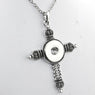 Cross Collares Snap Button Pendant Necklace