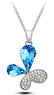 Crystal Butterfly Pendant Necklace