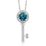 Natural London Blue Topaz Pendant Necklace