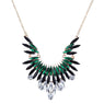 Rhinestone Chain Bib Pendant Necklace