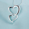 Double Heart Loving Pendant Necklace For Women