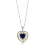 Heart Shape Blue Pendant Necklace For Women