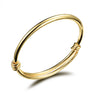 Gold Color Classic Open Bangles For Girl
