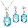 Crystal Square Pendant Necklace