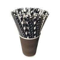 Black Theme Drinking Straws 100pcs Pack - sparklingselections