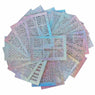 24 Sheets New Nail Hollow Irregular Grid Stencil Reusable Stamping plates