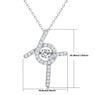 Natural Topaz Cross Pendant Necklace for Girl's