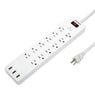 12 Outlet Mountable Surge Protector with 3 USB Extension Cord