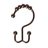 Metal Double Glide Bathroom Shower Curtain Hook Ring