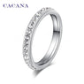 Small CZ Surround Titanium Stainless Steel Rings For Women