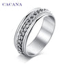 Titanium Rotating Key Stainless Steel Rings For Women
