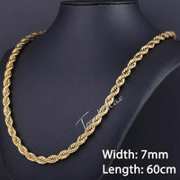 Men's Gold Rope Chain Jewelry - sparklingselections