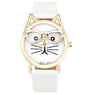 New Luxury Cat Face Printing Leather Wrist Watch